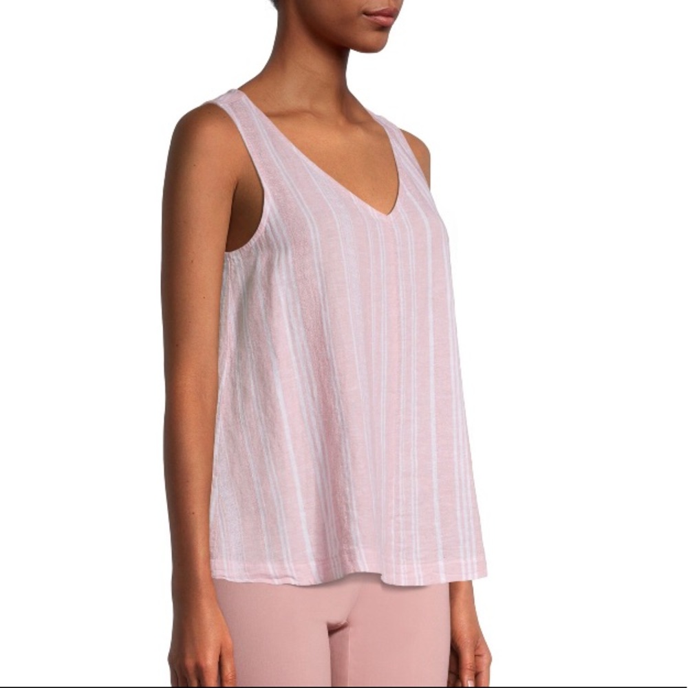Linen V-neck tank top - Picture 3 of 6